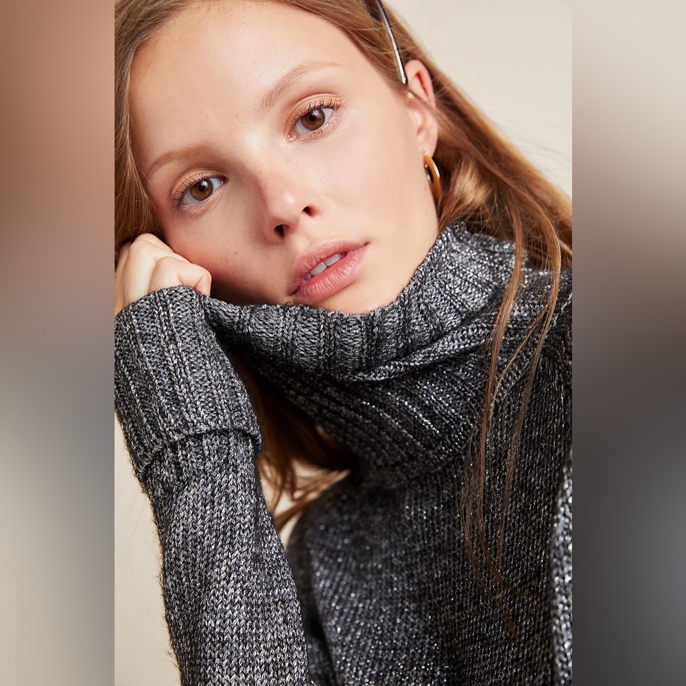 Anthropologie Coretta Shine Turtleneck Sweater - Picture 2 of 16